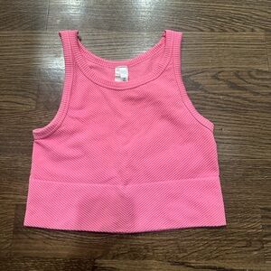 Nikibiki Pink Ribbed Cropped Tank Top Size OS